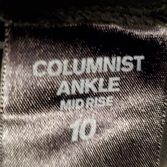 Express women's size 10 work pants burgundy/gray/black and blue w white stripes - Picture 4 of 7